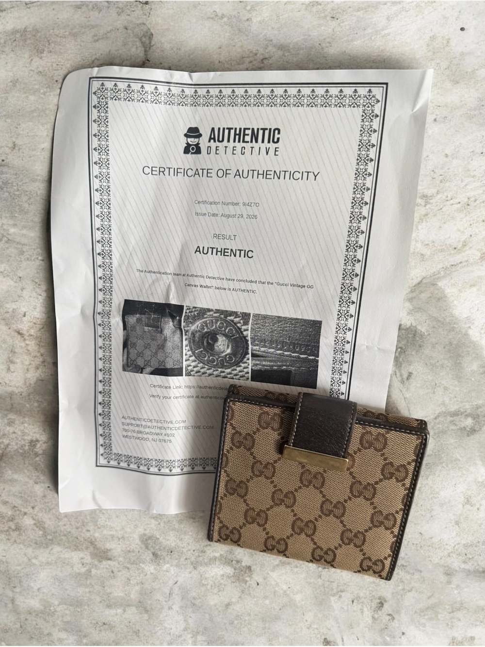 Gucci Brown Wallet with COA and box - Picture 2 of 5